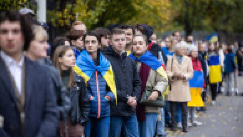 Mai multe ONG-uri au organizat un referendum fictiv privind "anexarea" ambasadei Rusiei la Varşovia. FOTO: Profimedia Images | Poza 6 din 8