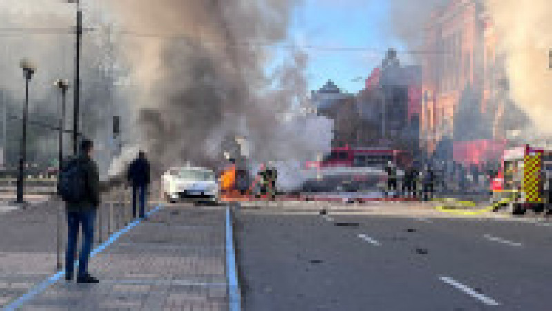 Bombardamente în capitala Kiev. Foto: Twitter | Poza 17 din 19