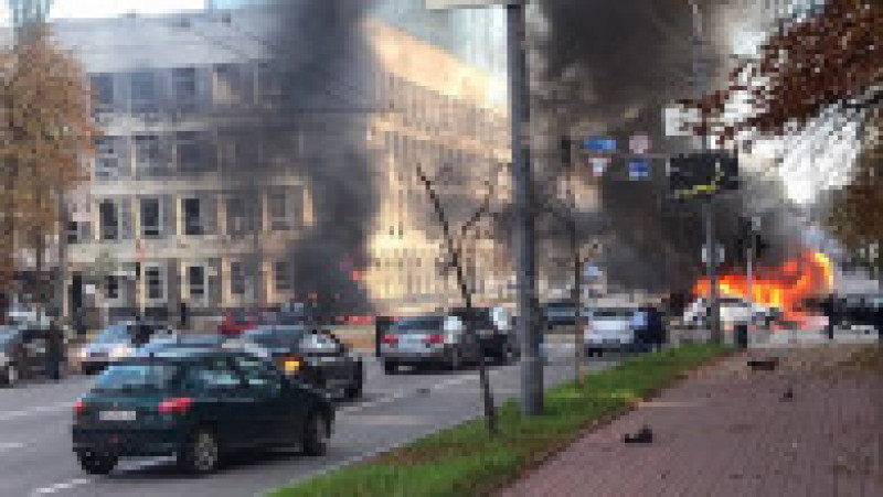 Atacuri cu rachete în Kiev. Sursa foto: AZ Geopolitics / Twitter | Poza 16 din 19