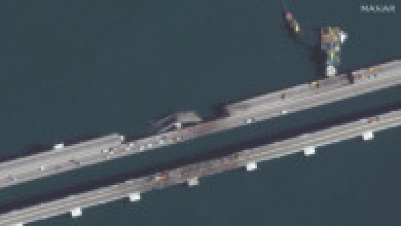 Imagini din satelit cu podul Kerci din Crimeea. FOTO Profimedia Images | Poza 2 din 5