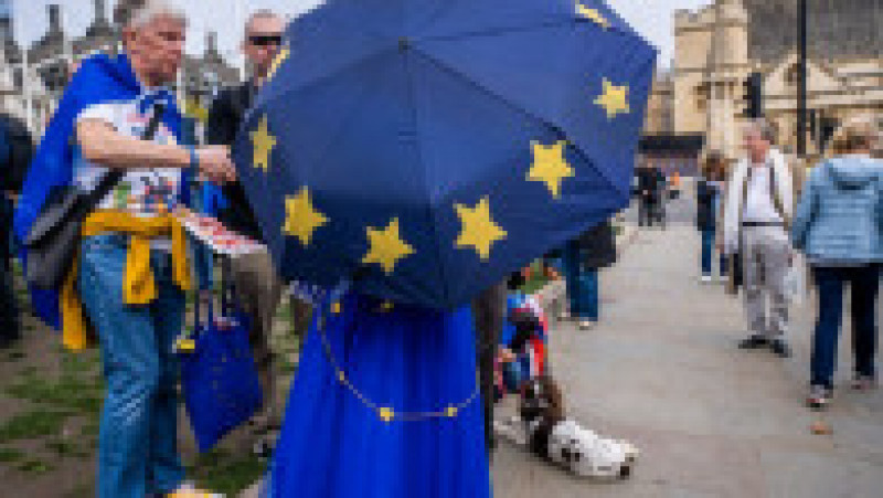 Mii de persoane, reunite sub sloganul Rejoin EU, o mișcare anti-Brexit, au manifestat la Londra cerând ca Marea Britanie să reintre în UE Foto: Profimedia Images | Poza 12 din 21