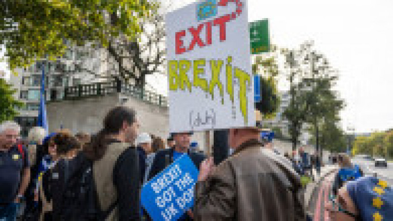 Mii de persoane, reunite sub sloganul Rejoin EU, o mișcare anti-Brexit, au manifestat la Londra cerând ca Marea Britanie să reintre în UE Foto: Profimedia Images | Poza 10 din 21