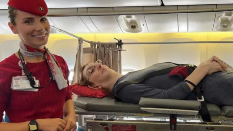 Cea mai înaltă femeie din lume a călătorit pentru prima oară cu avionul. FOTO: Instagram