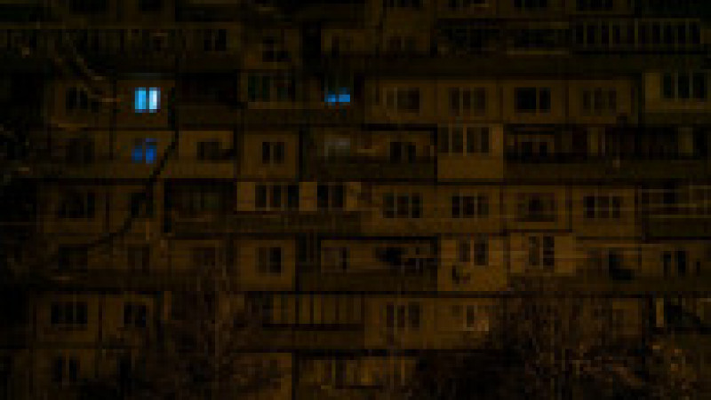 Cum arată capitala Ucrainei în beznă. FOTO: Profimedia Images | Poza 7 din 9