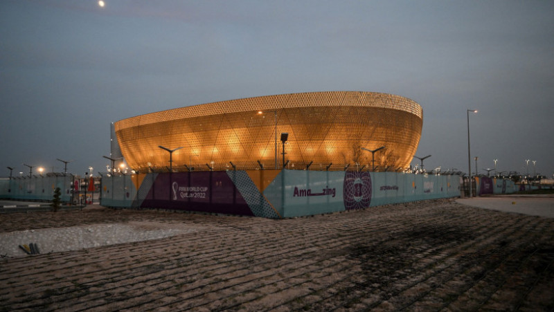 Lusail Stadium, cu o capacitate de 80.000 de spectatori, va găzdui finala Cupei Mondiale 2022 din Qatar FOTO: Profimedia Images