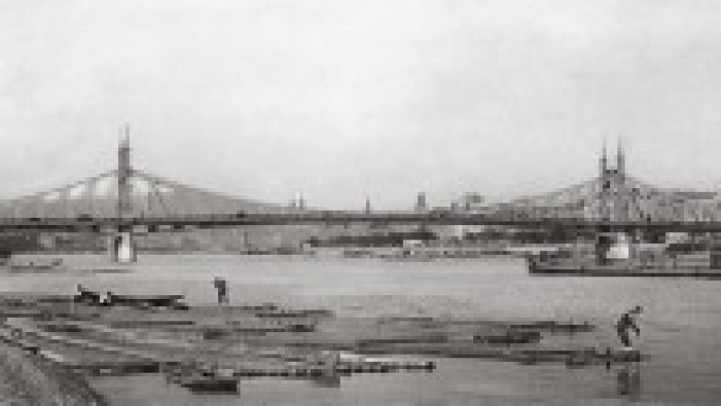 Podul Franz Joseph din Budapesta, aproximativ 1902. Sursa foto: Profimedia Images | Poza 20 din 23