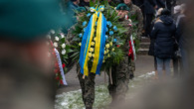 Bărbatul în vârstă de 60 ani, victimă a unei rachete căzute în satul polonez Przewodow, a fost înmormântat cu onoruri militare. Foto: Profimedia | Poza 18 din 20
