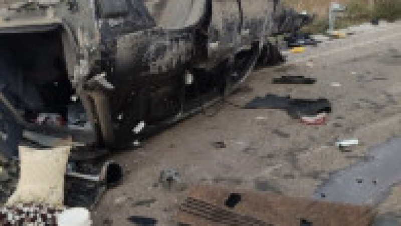 Imagini cu mașina distrusă a liderului prorus din Herson. Foto: RIA/Twitter | Poza 7 din 9