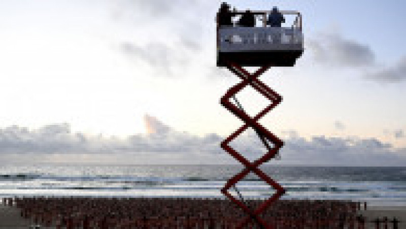 Mii de australieni au pozat nud pe o plajă din Sydney. FOTO: Profimedia Images | Poza 7 din 7