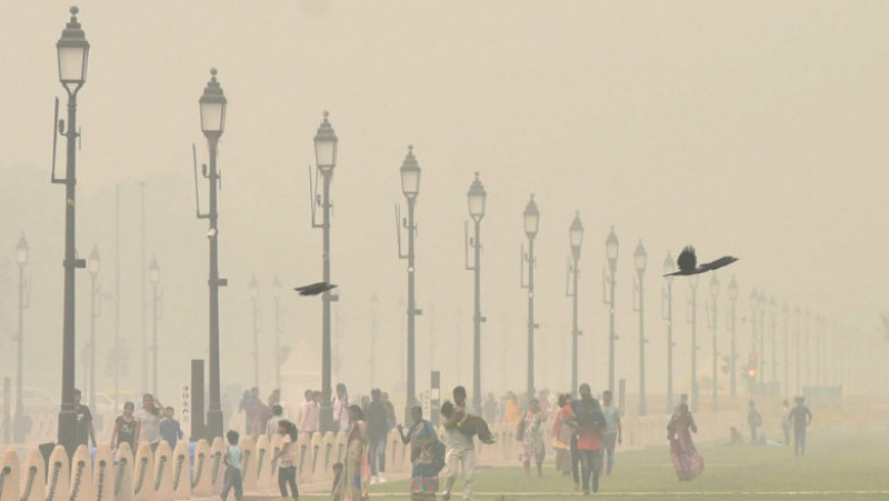 Capitala Indiei învăluită într-un smog gros. Foto: Profimedia Images 
