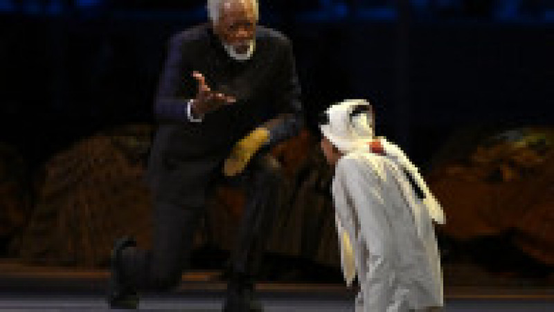 Morgan Freeman se confruntă cu un val de critici după participarea la ceremonia de deschidere a Cupei Mondiale 2022 din Qatar FOTO: Profimedia Images | Poza 1 din 12