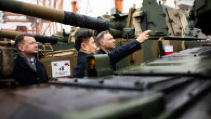 Polonia a primit azi primele tancuri K2 şi obuziere K9 livrate de Coreea de Sud. FOTO: Profimedia Images | Poza 7 din 8