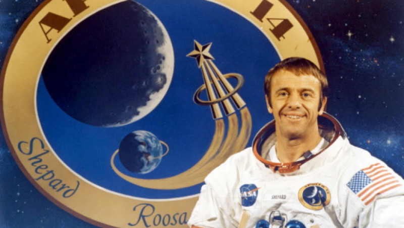 În afară de faptul că Alan Shepard a fost primul (și singurul) om care a jucat golf în afara Pământului, el a fost și primul american, și al doilea om, după Iuri Gagarin, care a ajuns în spațiu. Foto: Profimedia Images