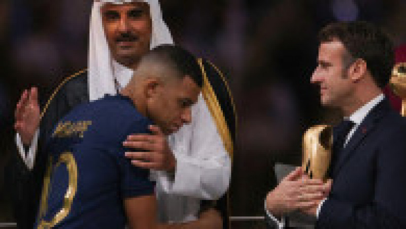 Kylian Mbappe a câştigat titlul de golgheter (Gheata de Aur) a Cupei Mondiale de fotbal din Qatar, cu opt goluri, după tripla reuşită duminică. Foto: Profimedia Images | Poza 7 din 32