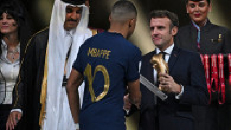 Kylian Mbappe a câştigat titlul de golgheter (Gheata de Aur) a Cupei Mondiale de fotbal din Qatar, cu opt goluri, după tripla reuşită duminică. Foto: Profimedia Images | Poza 8 din 32