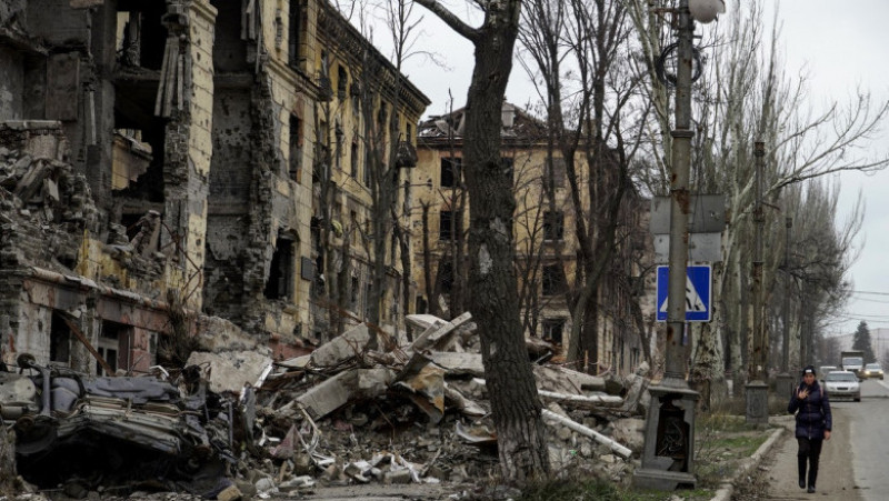 Orașul Mariupol, o ruină sub ocupația rușilor. Foto: Profimedia Images