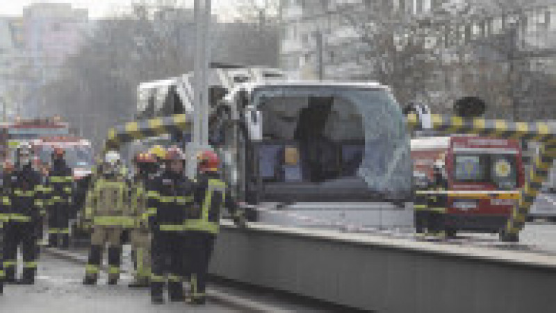 Un autocar a fost implicat într-un accident grav la Pasajul Unirii FOTO: Inquam Photos/ George Călin | Poza 2 din 9