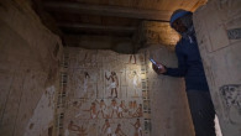 Arheologii egipteni au scos la iveală patru morminte de demnitari din perioada faraonilor şi o mumie de peste 4.000 de ani la Saqqar. Foto: Profimedia | Poza 15 din 20