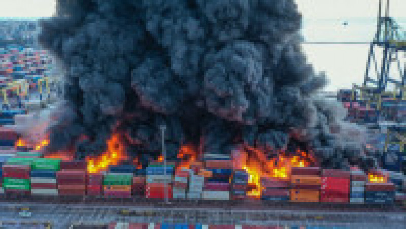Un incendiu puternic izbucnit în portul turc Iskenderun de la Marea Mediterană. FOTO: Profimedia Images | Poza 5 din 10