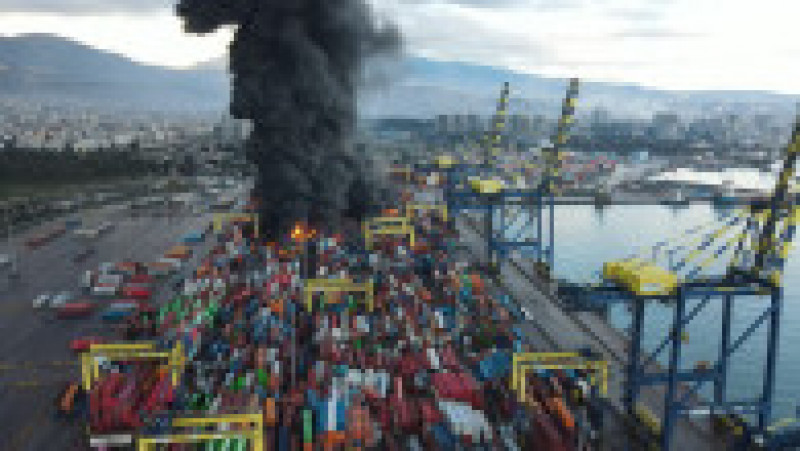 Un incendiu puternic izbucnit în portul turc Iskenderun de la Marea Mediterană. FOTO: Profimedia Images | Poza 7 din 10