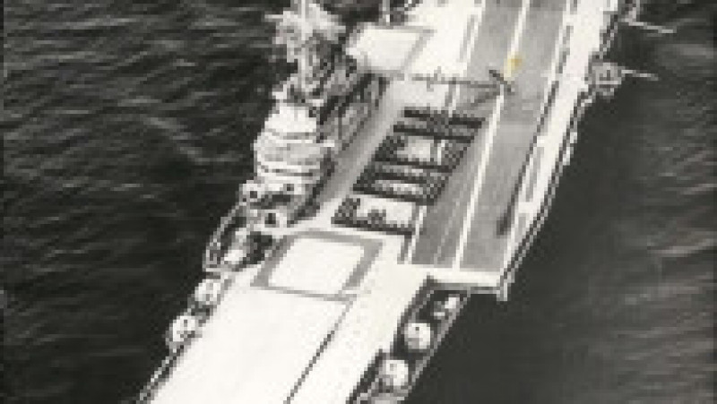 Portavionul din clasa Clemenceau a fost folosit de marina franceză între 1963 și 2000, sub numele Foch, și poate transporta 40 de avioane la bord. Nava a fost ulterior cumpărată de Brazilia și rebotezată Sao Paulo. Sursa foto Profimedia Images | Poza 19 din 33