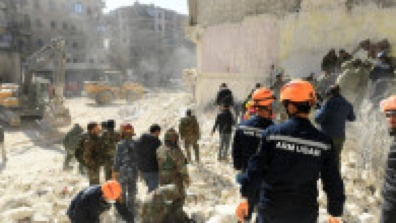 Siria, o țară deja măcinată de războiul civil care durează de peste 10 ani, a fost lovită grav de cutremurele de 7,8 și 7,6 grade produse luni în Turcia. Sursa foto: Profimedia Images | Poza 36 din 44