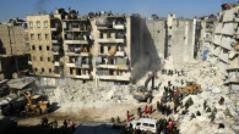 Siria, o țară deja măcinată de războiul civil care durează de peste 10 ani, a fost lovită grav de cutremurele de 7,8 și 7,6 grade produse luni în Turcia. Sursa foto: Profimedia Images | Poza 42 din 44