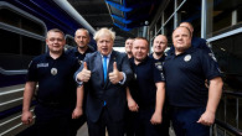 Boris Johnson a făcut mai multe călătorii la Kiev după ce Rusia a declanșat războiul atât în calitate de prim-ministru, cât și după ce i-a dat demisia. Foto: Profimedia Images | Poza 14 din 17