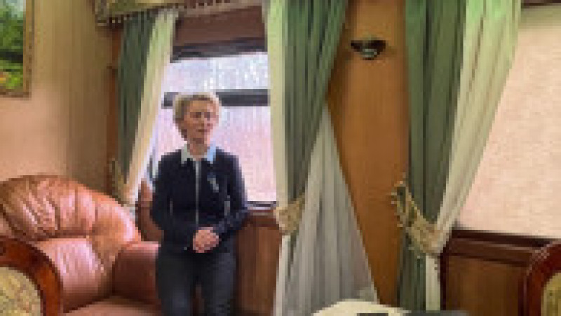 Președinta Comisiei Europene, Ursula von der Leyen, a vizitat și ea Ucraina în luna aprilie a anului trecut. Foto: Profimedia Images | Poza 3 din 17