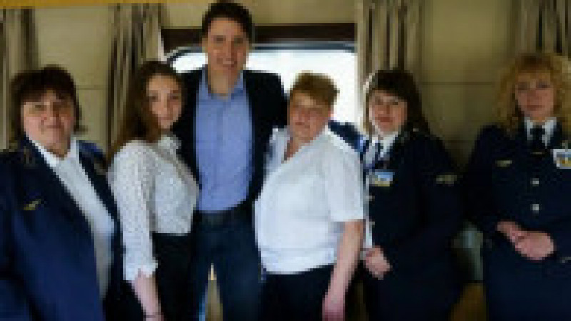 Premierul canadian Justin Trudeau a vizitat Kievul în luna mai a anului 2022. Captură foto: Facebook / Ukrzalizniția | Poza 9 din 17