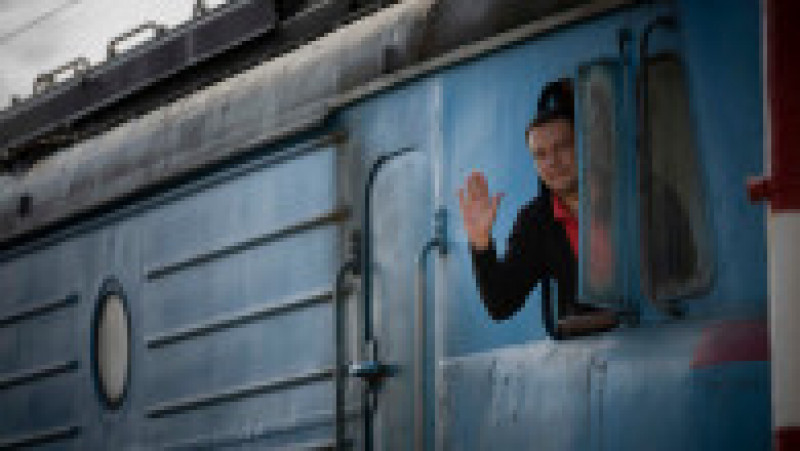 Vasil, mecanicul locomotivei care i-a transportat pe Macron, Draghi și Scholz la Kiev. Foto: Profimedia Images | Poza 17 din 17