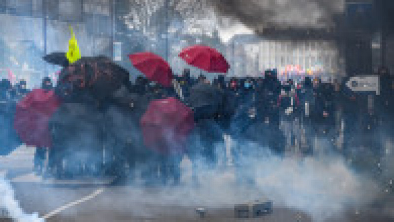 Proteste violente în Nantes. Foto: Profimedia | Poza 12 din 12