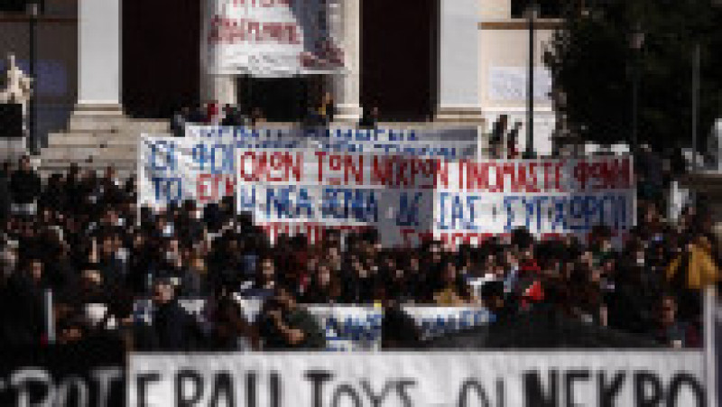 Proteste violente la Atena. Foto: Profimedia Images | Poza 8 din 16