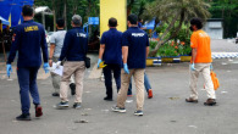 Octombrie 2022: O busculadă uriaşă, provocată de lansarea de gaze lacrimogene de către poliţie, s-a soldat cu 135 de morţi în rândul suporterilor indonezieni, la finalul unei partide disputate la Malang, în estul insulei Java. Sursa foto Profimedia Images | Poza 25 din 35