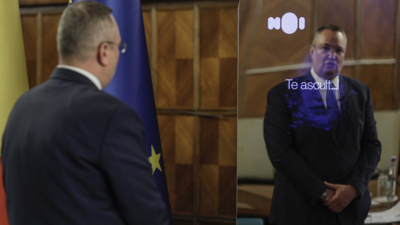 Premierul Nicolae Ciucă interacționează cu AI-ul (inteligența artificială) „Ion