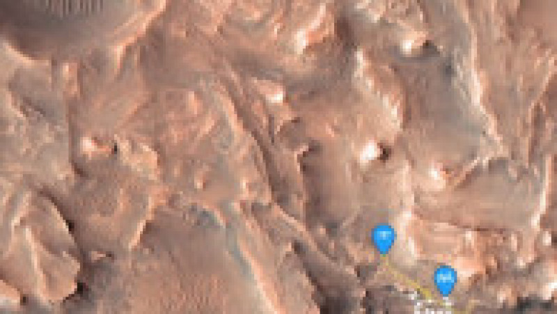 Imagini din satelit cu roverul NASA Perseverance, pe planeta Marte. Foto: Twitter/NASA Perseverance | Poza 1 din 5