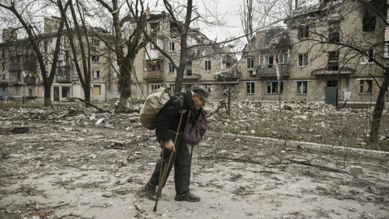 Bătălia pentru Bahmut, în regiunea Donbas, a fost una dintre cele mai aprige din războiul din Ucraina. Foto: Profimedia Images