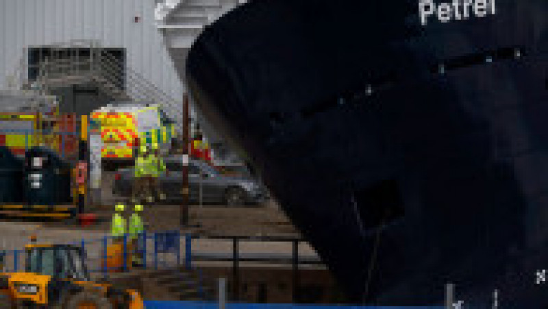 O navă uriașă, de 3.000 de tone, s-a răsturnat în portul din Edinburgh FOTO: Getty Images | Poza 5 din 8