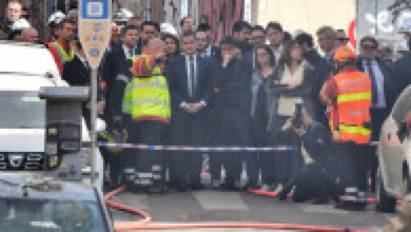 Ministrul de Interne Gérald Darmanin a vizitat locul incidentului. Foto: Profimedia Images | Poza 3 din 13