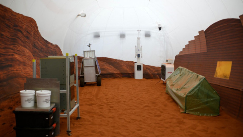 Structura imprimată 3D care simulează condițiile de pe Marte. Foto: Profimedia
