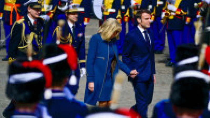 Emmanuel și Brigitte Macron, întâmpinați la Amsterdan de regele Willem-Alexander şi soţia lui, Maxima FOTO: Profimedia Images | Poza 29 din 43