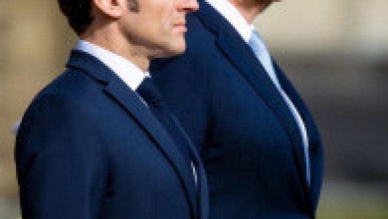 Emmanuel și Brigitte Macron, întâmpinați la Amsterdan de regele Willem-Alexander şi soţia lui, Maxima FOTO: Profimedia Images | Poza 43 din 43