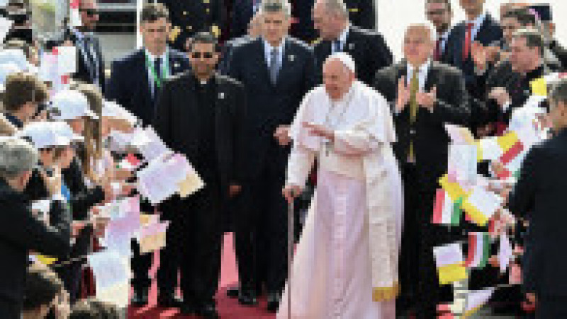 Papa Francisc a ajuns în Ungaria. Foto: Profimedia Images | Poza 5 din 6