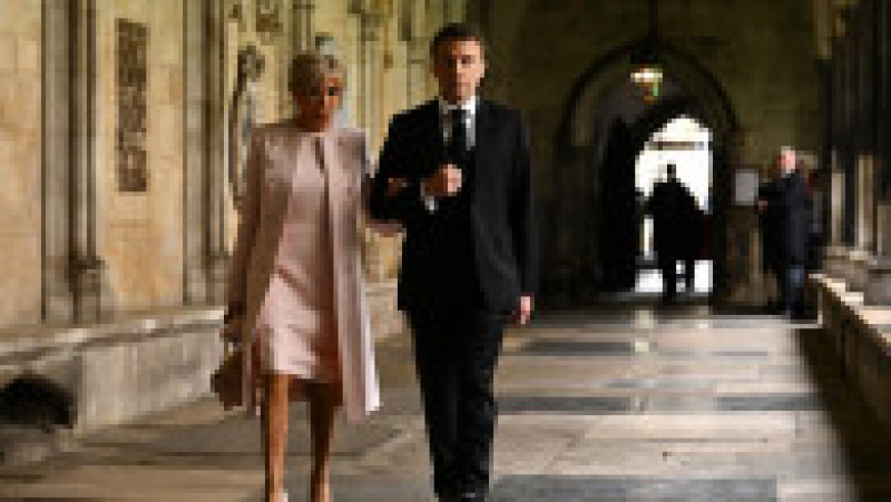 Emmanuel Macron și soția lui, Brigitte, la ceremonia de încoronare a regelui Charles. FOTO: Profimedia Images | Poza 3 din 20