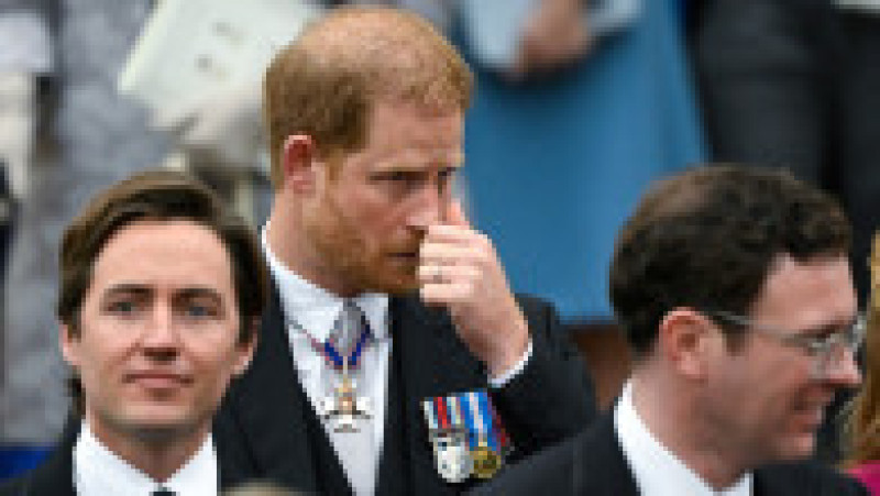 Prințul Harry a fost ținut la distanță în timpul ceremoniei de încoronare a regelui Charles al III-lea. Foto: Profimedia | Poza 3 din 7