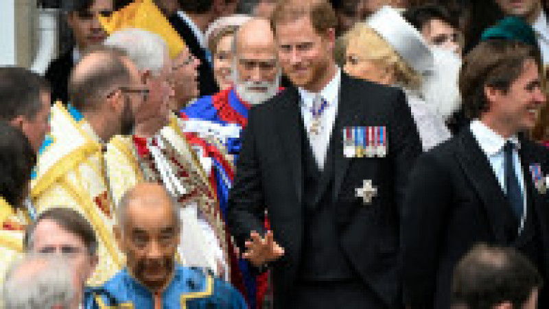 Prințul Harry a fost ținut la distanță în timpul ceremoniei de încoronare a regelui Charles al III-lea. Foto: Profimedia | Poza 7 din 8