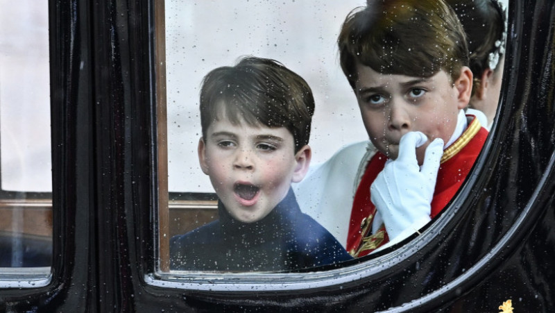 Prințul Louis (5 ani) a fost atracția ceremoniei de încoronare a regelui Charles al III-lea. Foto: Profimedia