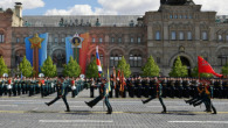 Piaţa Roşie din Moscova găzduieşte marţi, ca de obicei la 9 Mai, parada care marchează cea de-a 78-a aniversare a victoriei asupra Germaniei naziste în cel de-al Doilea Război Mondial. Sursa foto: Profimedia Images | Poza 53 din 55