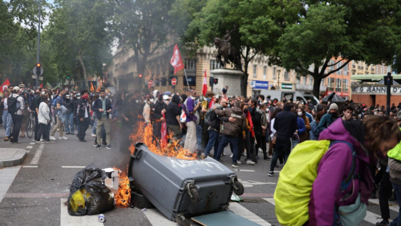 Noi proteste violente în Franța FOTO: Profimedia Images