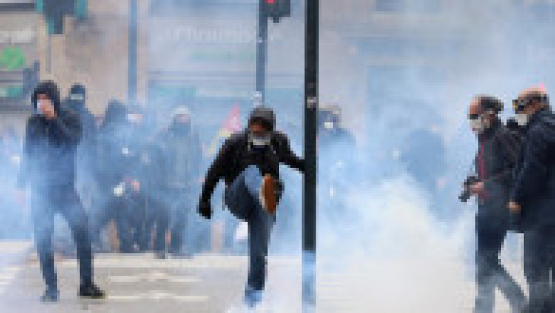 Noi proteste violente în Franța FOTO: Profimedia Images | Poza 9 din 18